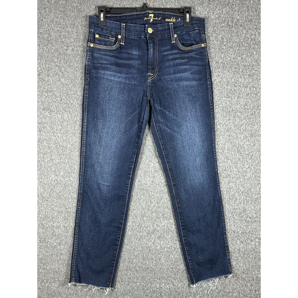 7 For All Mankind Ankle Straight Jeans - Size 29